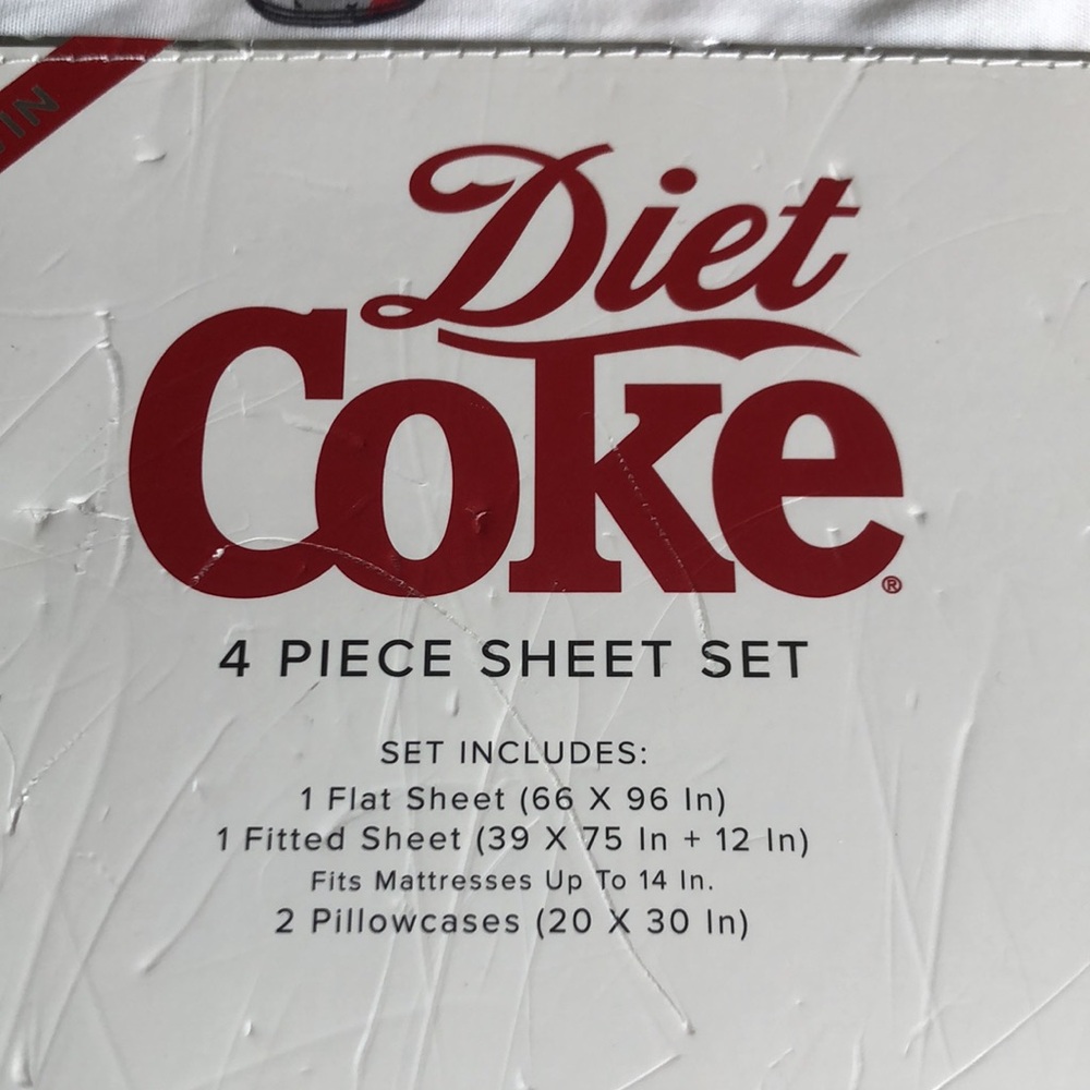 Diet Coke Sheet Set - TWIN - Picture 2 of 8